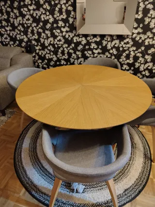 Mesa Comedor Redonda 120cm Madera