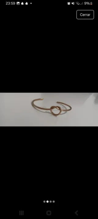 Pulsera nudo del amor dorada