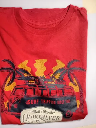 Camiseta Quiksilver Roja Talla XS