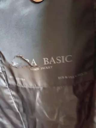 Abrigo de plumas negro