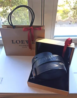 Cinturón diseño exclusivo LOEWE, Unisex Negro