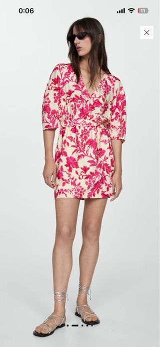 Vestido Mango Estampado Floral Talla 1XL