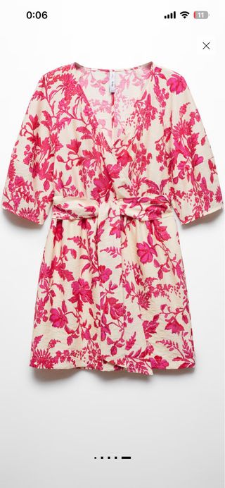 Vestido Mango Estampado Floral Talla 1XL