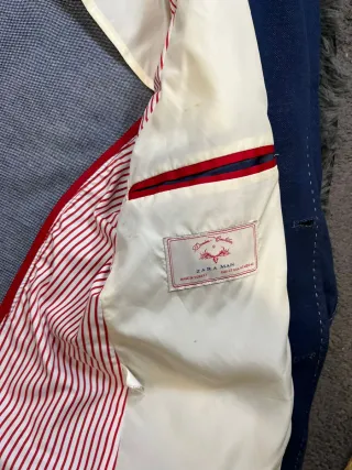 Chaqueta Zara Azul Elegante