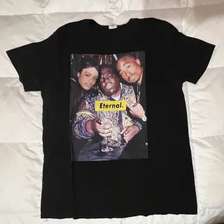 Camiseta Negra Eternal Biggie Tupac Aaliyah