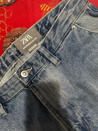 Pantalón Zara oversize azul