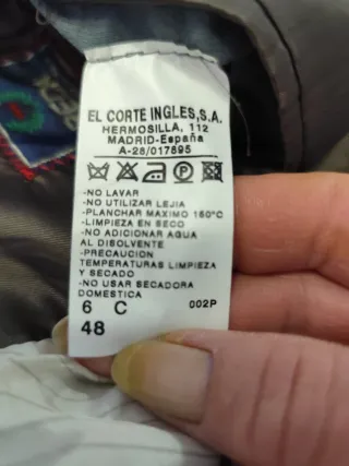 Americana Emilio Tucci Talla 48 Gris