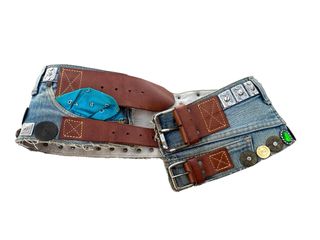 Cintura Vintage Denim & Pelle