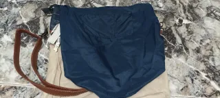 Bolso Beige y Azul de Stradivarius