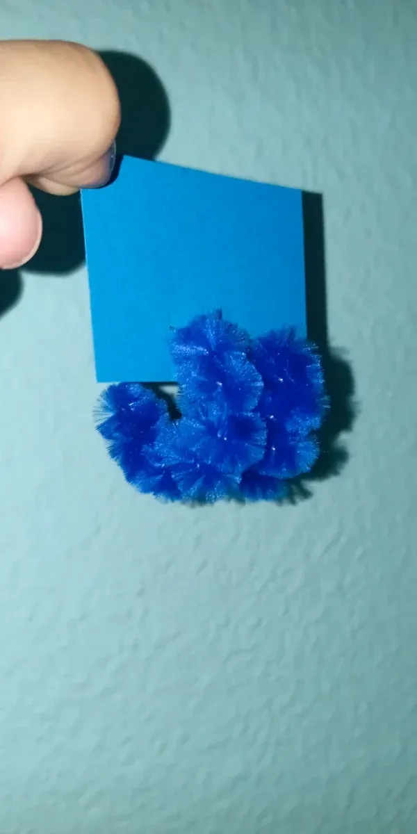 Aros de terciopelo azul