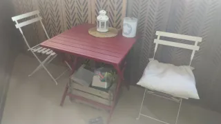 Mesa plegable de jardín roja