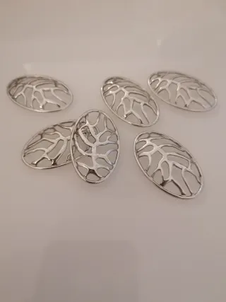 Lote 6 Charms Metálicos Bisutería DIY