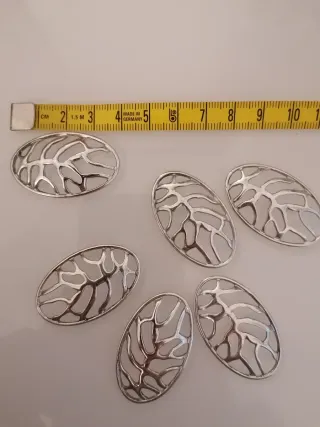 Lote 6 Charms Metálicos Bisutería DIY