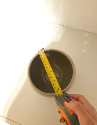 Coppia vasi beige in ceramica