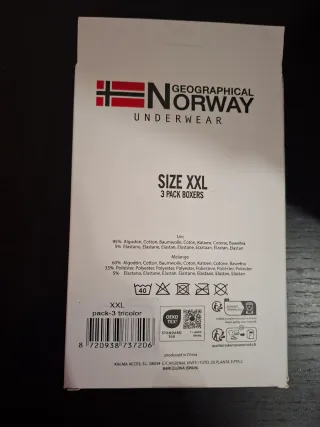 Geographical Norway Pack 3 Bóxers Talla XXL