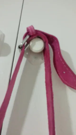 Bolso de cuero rosa
