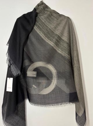 Sciarpa Gucci Grigio Nero 140x140 cm