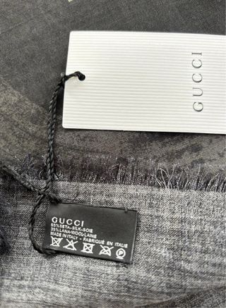 Sciarpa Gucci Grigio Nero 140x140 cm
