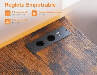 Escritorio madera y metal