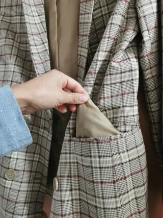 Americana cuadros Pull&Bear Talla S