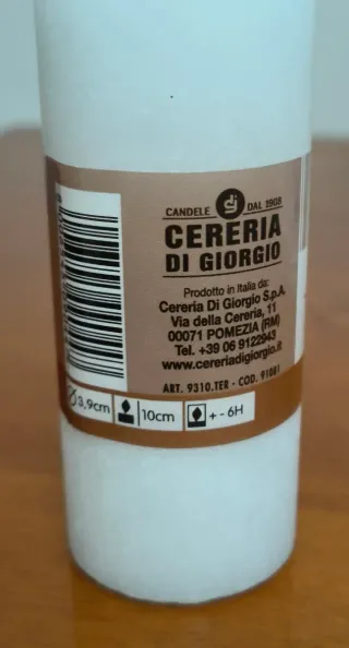 Candela profumata al cocco, Made in Italy