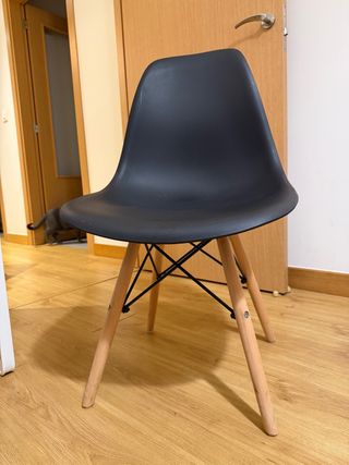 6 Sillas Nórdicas Negras