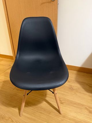 6 Sillas Nórdicas Negras