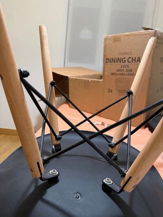 6 Sillas Nórdicas Negras