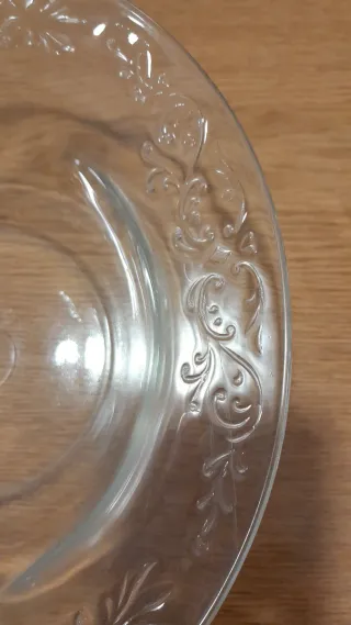 Fuente de cristal alta para ensaladas