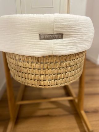 Moisés para bebé de mimbre