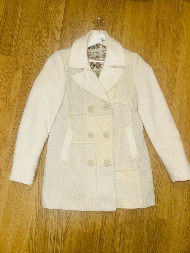 Abrigo Desigual Blanco Talla M