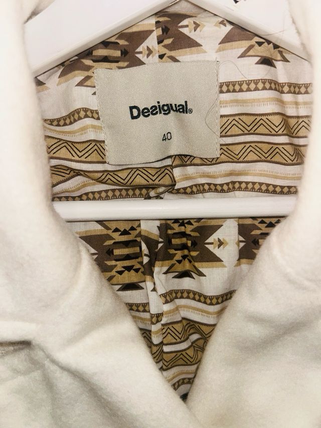 Abrigo Desigual Blanco Talla M