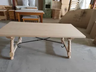 Mesa Castellana Madera Maciza 2m x 0.90m