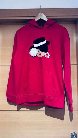 Sudadera flamenca roja talla S