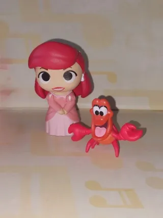 Figuras Disney A Pequena Sereia Ariel e Sebastião