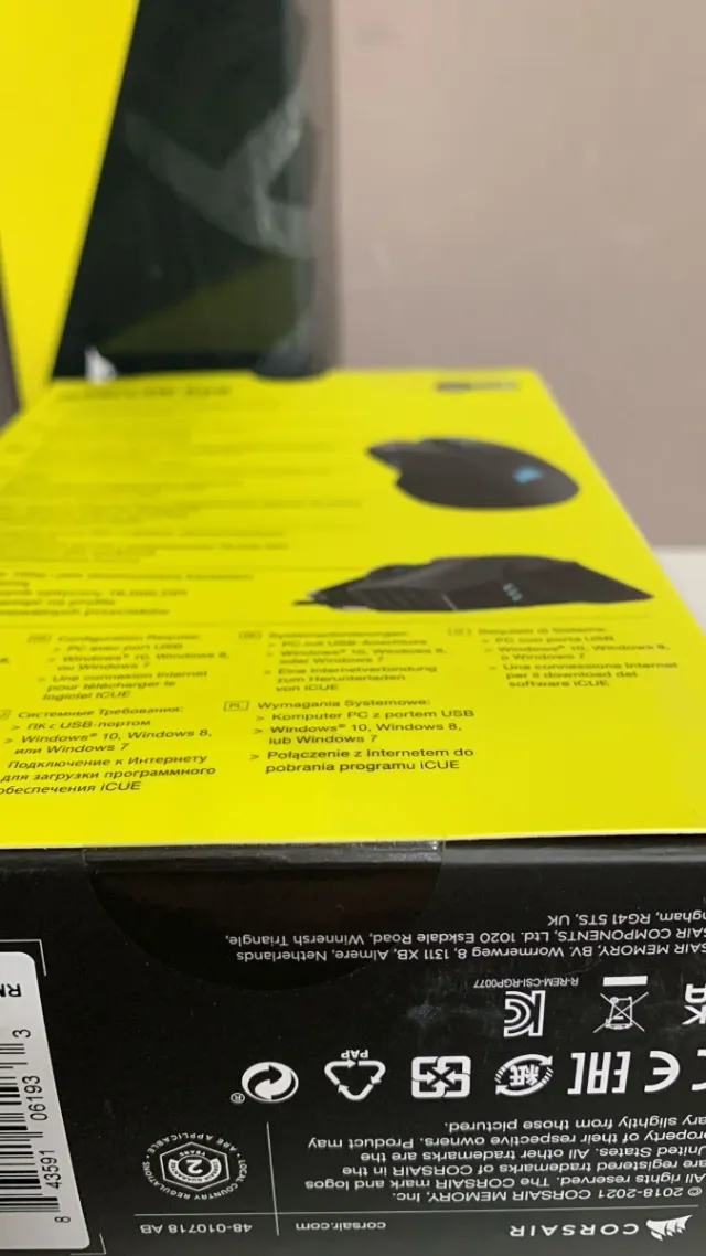 Ratón Gaming Corsair Ironclaw RGB Negro