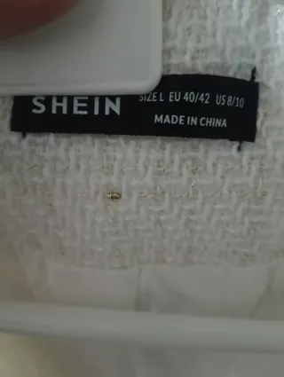 Chaqueta americana blanca tweed