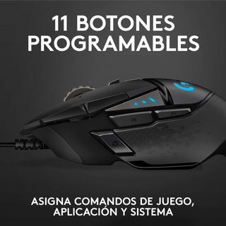 Ratón Gaming Logitech G502 HERO Negro/Azul