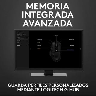 Ratón Gaming Logitech G502 HERO Negro/Azul