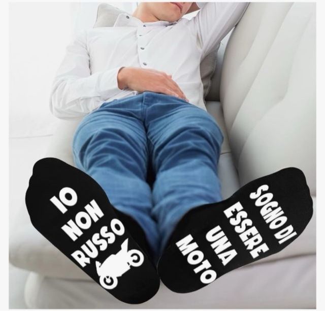 Calze divertenti uomo Io non russo