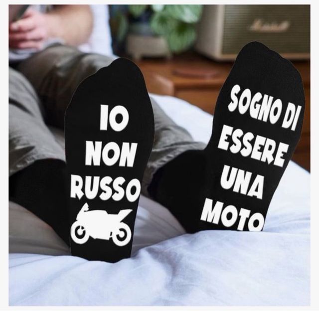 Calze divertenti uomo Io non russo
