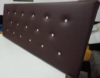 Cabecero Cama Polipiel Marrón 150*60