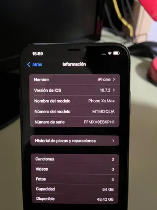iPhone Xs Max Batería 100%