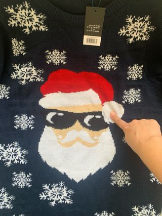 Jersey Navideño Santa Gafas de Sol Talla M