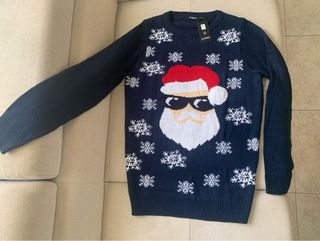 Jersey Navideño Santa Gafas de Sol Talla M