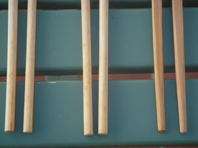 Bacchette cinesi in bambù con caratteri