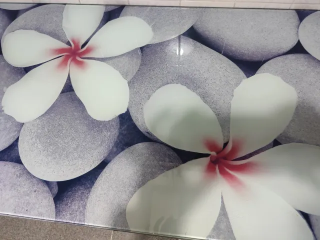 Mesa de cocina cristal y metal