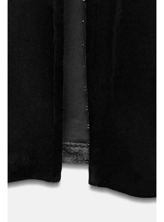 VESTIDO LARGO TERCIOPELO NEGRO ZARA XS