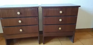 Cómoda y 2 Mesitas de Noche Madera