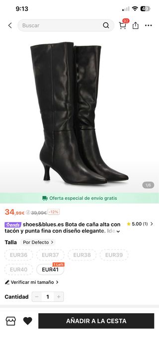Botas altas negras tacón